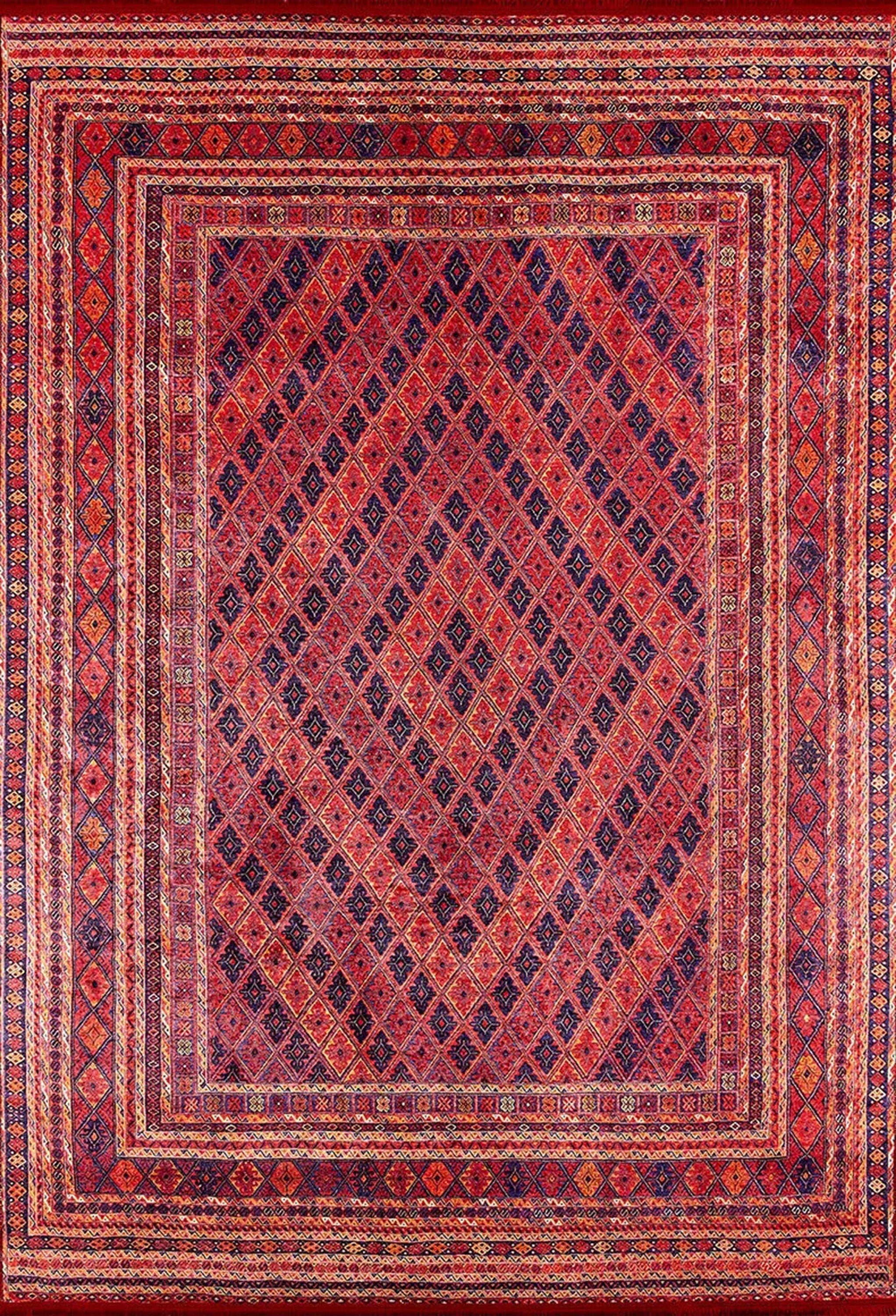 2x3 Afghan Rug Red, Small Area Rugs 3x5 4x6 Oriental Traditional Antiq –  Fame