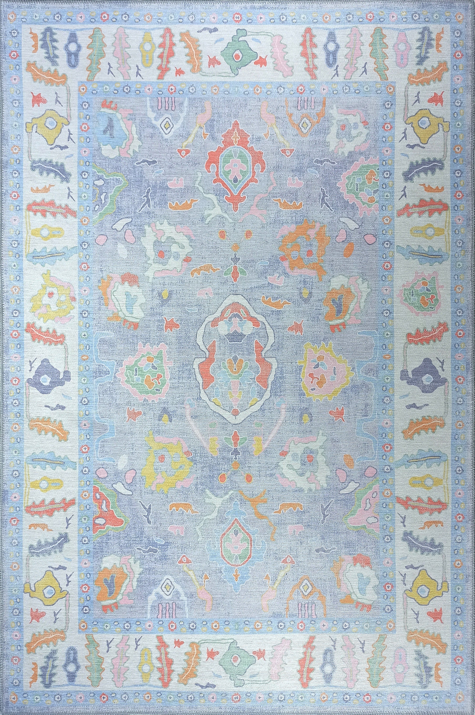 Rug Source Blue Handmade Oushak Oriental Square Rug 8x8