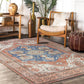 Tapis vintage persan en terre cuite, nuances d’orange brûlé avec une touche de brun oriental antique Heriz inspiré tapis salon chambre à coucher