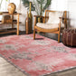 Distressed Red Vintage Rug, Shades of Muted Reds Boho Luxury Oriental Geometric Antique Turkish Inspired Area Rugs Living room Bedroom Hall