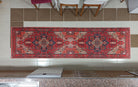 ALin Rug Red Vintage Geometric Faded Rug-Rugs-Fame Rugs-2'x3' ft 60x90 cm-fame