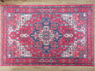 ALin Rug Red Vintage Geometric Faded Rug-Rugs-Fame Rugs-2'x3' ft 60x90 cm-fame