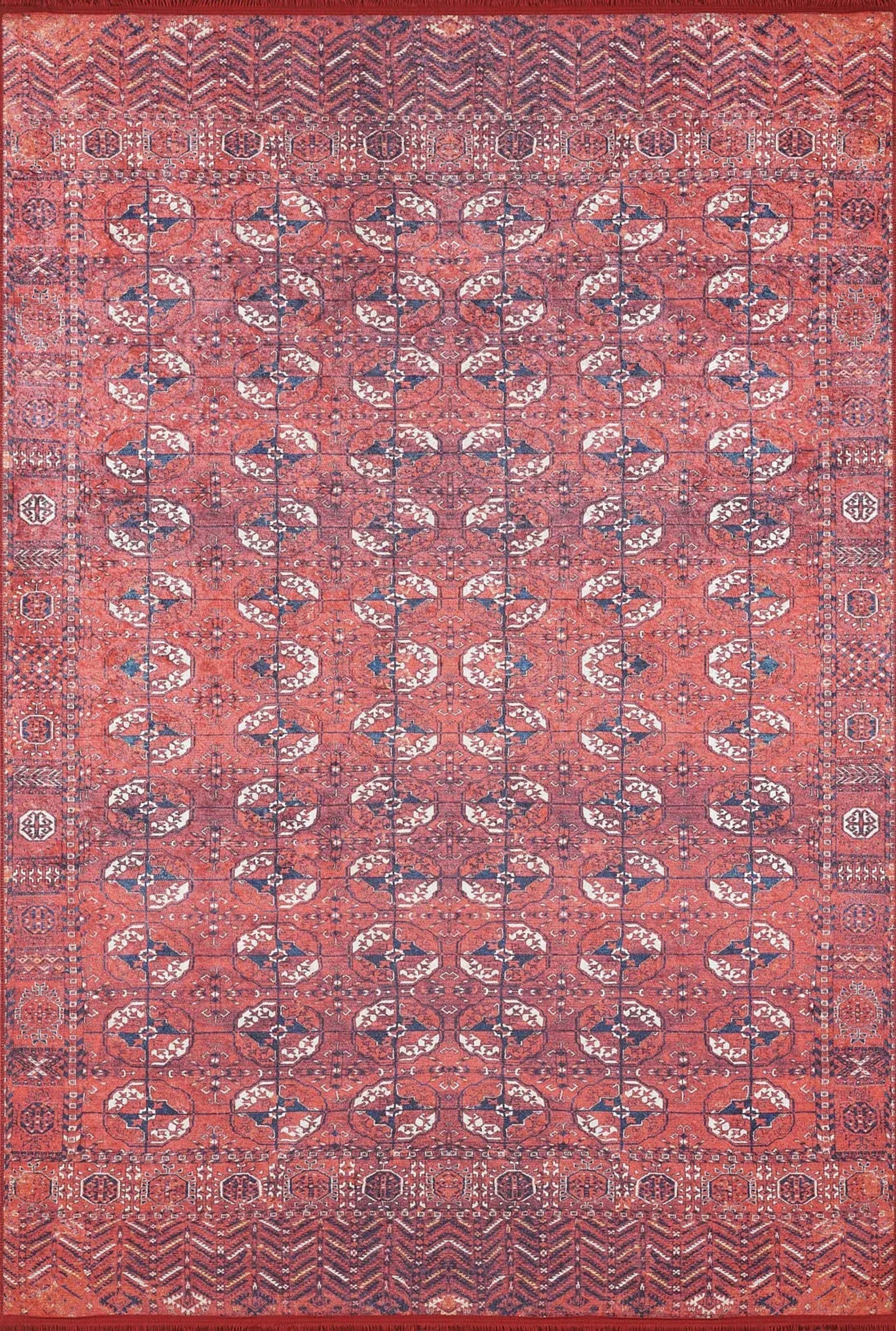 Abira Afghan Red Rug-Fame Rugs-2'x3'ft 60x90cm-fame