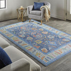 Adeline Pastel Blue Modern Oushak Rug-famerugs-2&#39;x3&#39; ft 60x90cm-fame