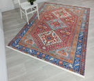 Adia Rug Turkish Red Orange Blue Rug-Rugs-Fame Rugs-2'x3'ft 60x90cm-fame