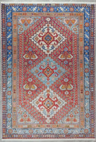 Adia Rug Turkish Red Orange Blue Rug-Rugs-Fame Rugs-2'x3'ft 60x90cm-fame