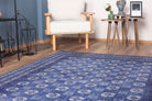 Afda Vintage Blue Afghan Rug-Rugs-Fame Rugs-2'x3' ft 60x90 cm-fame