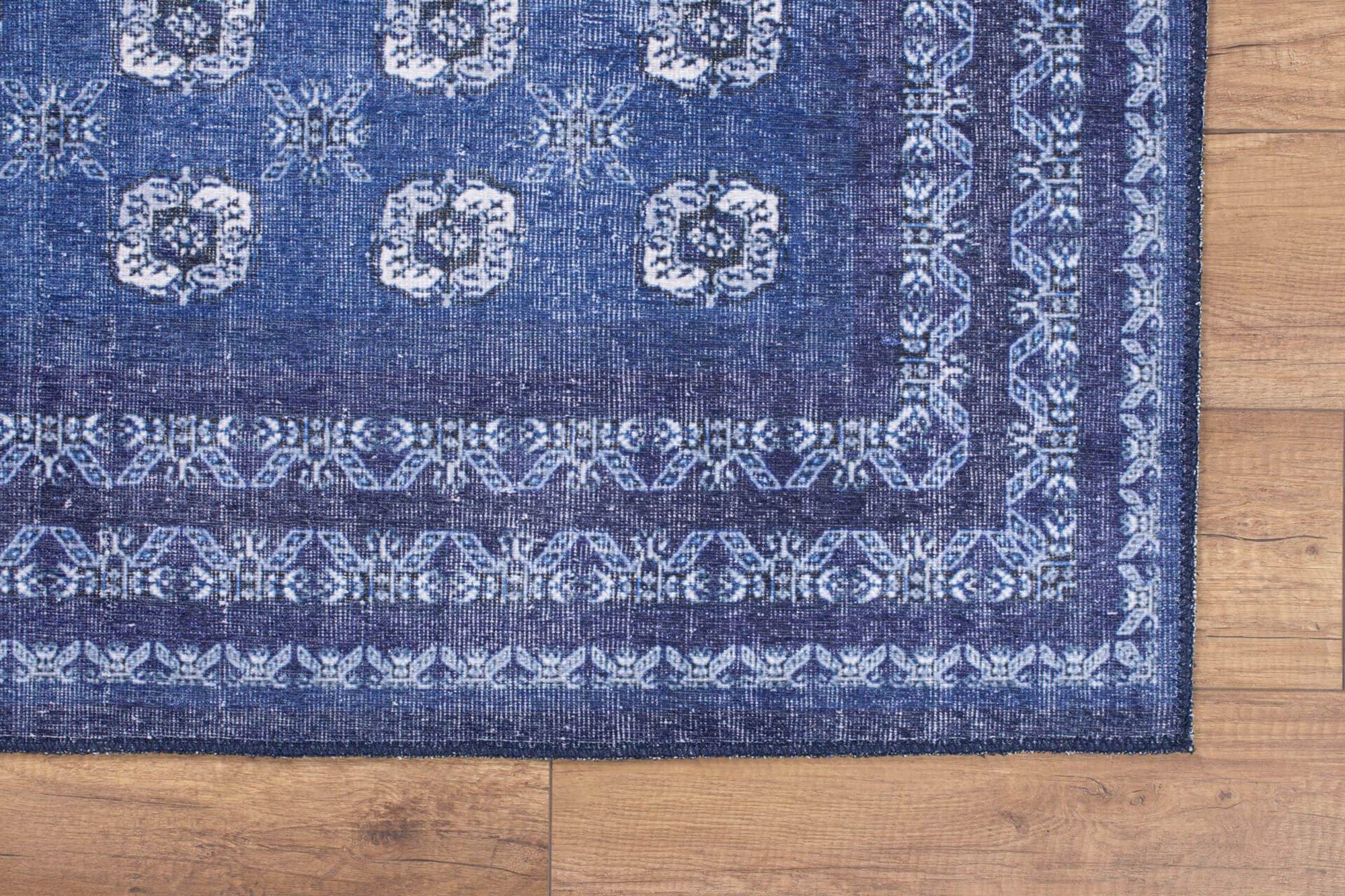 Afda Vintage Blue Afghan Rug-Rugs-Fame Rugs-2'x3' ft 60x90 cm-fame