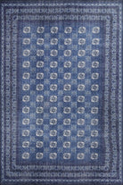 Afda Vintage Blue Afghan Rug-Rugs-Fame Rugs-2'x3' ft 60x90 cm-fame