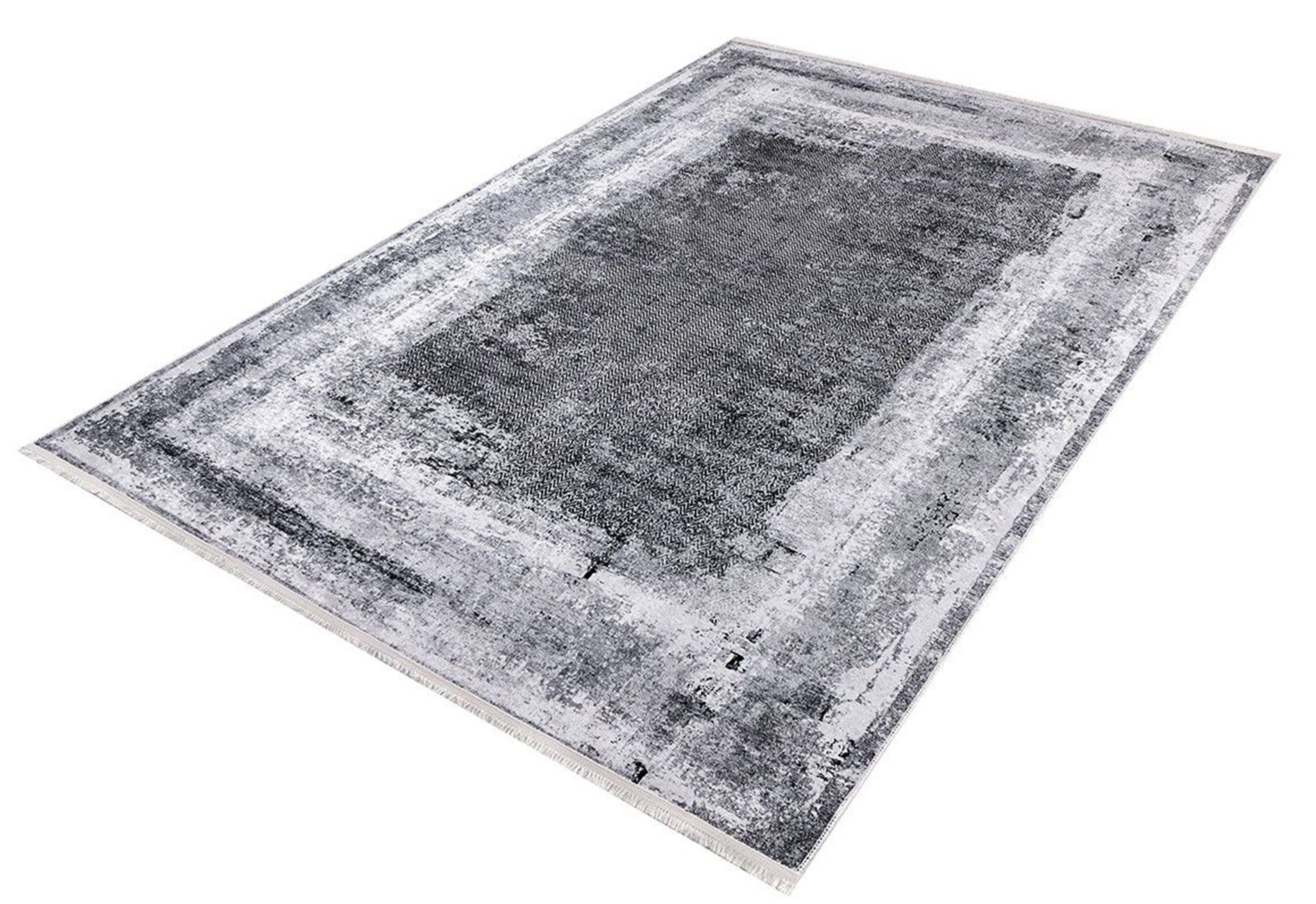 Alae Abstract Distressed Neutral Gray Rug-Fame Rugs-2'x3'ft 60x90cm-fame