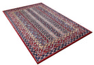 Alaska Red Turkish Kilim Striped Rug-Fame Rugs-2'x3'ft 60x90cm-fame