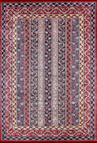 Alaska Red Turkish Kilim Striped Rug-Fame Rugs-2'x3'ft 60x90cm-fame