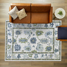 Alienore Green Blue Modern Oushak Rug-Oushak Rug-famerugs-2'x3' ft 60x90cm-fame