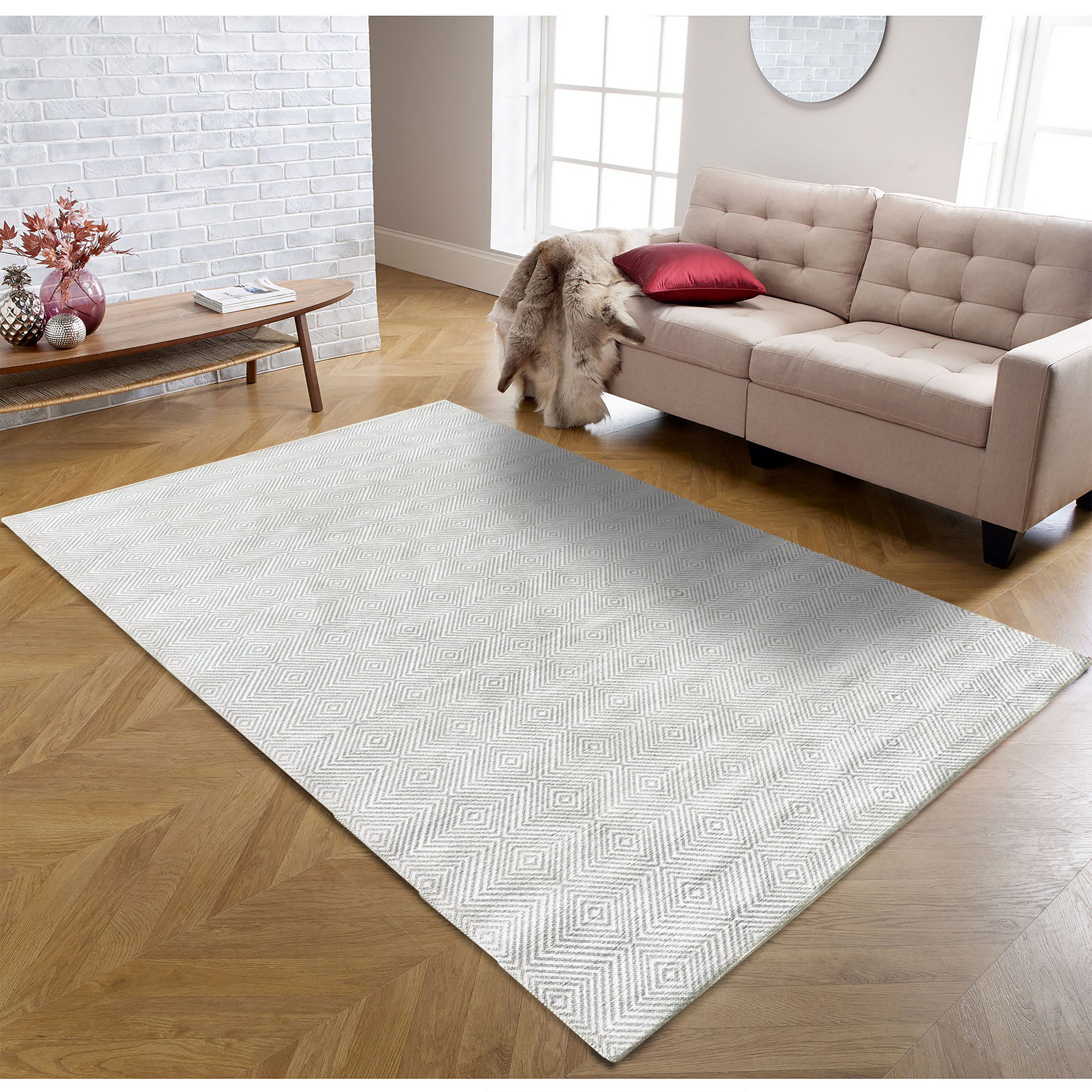 Alivia Modern Turkish Beige Cream Rug-Area Rugs-famerugs-2'x3' ft 60x90cm-fame