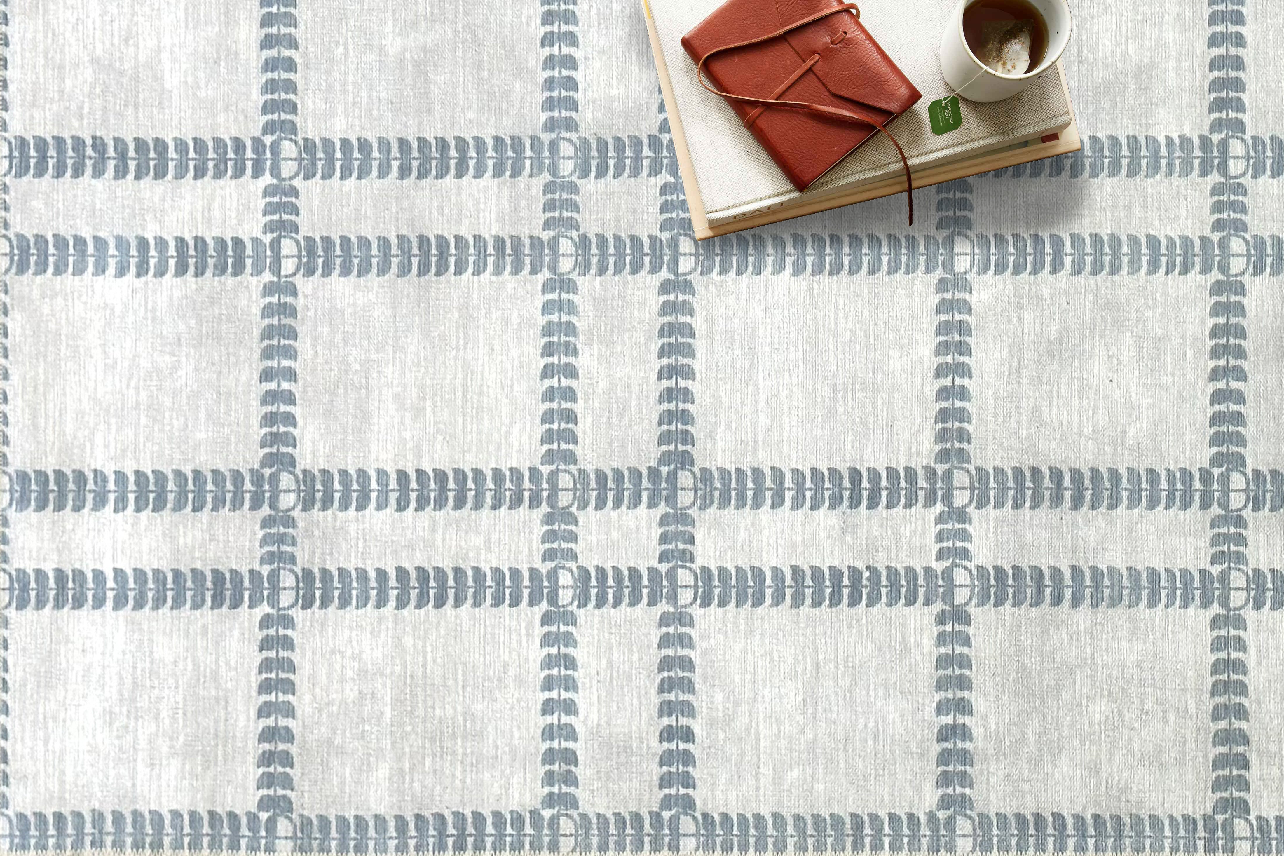 Amani Cream Blue Oushak Rug-Area Rugs-famerugs-2'x3' ft 60x90 cm-fame