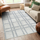 Amani Cream Blue Oushak Rug-Area Rugs-famerugs-2'x3' ft 60x90 cm-fame