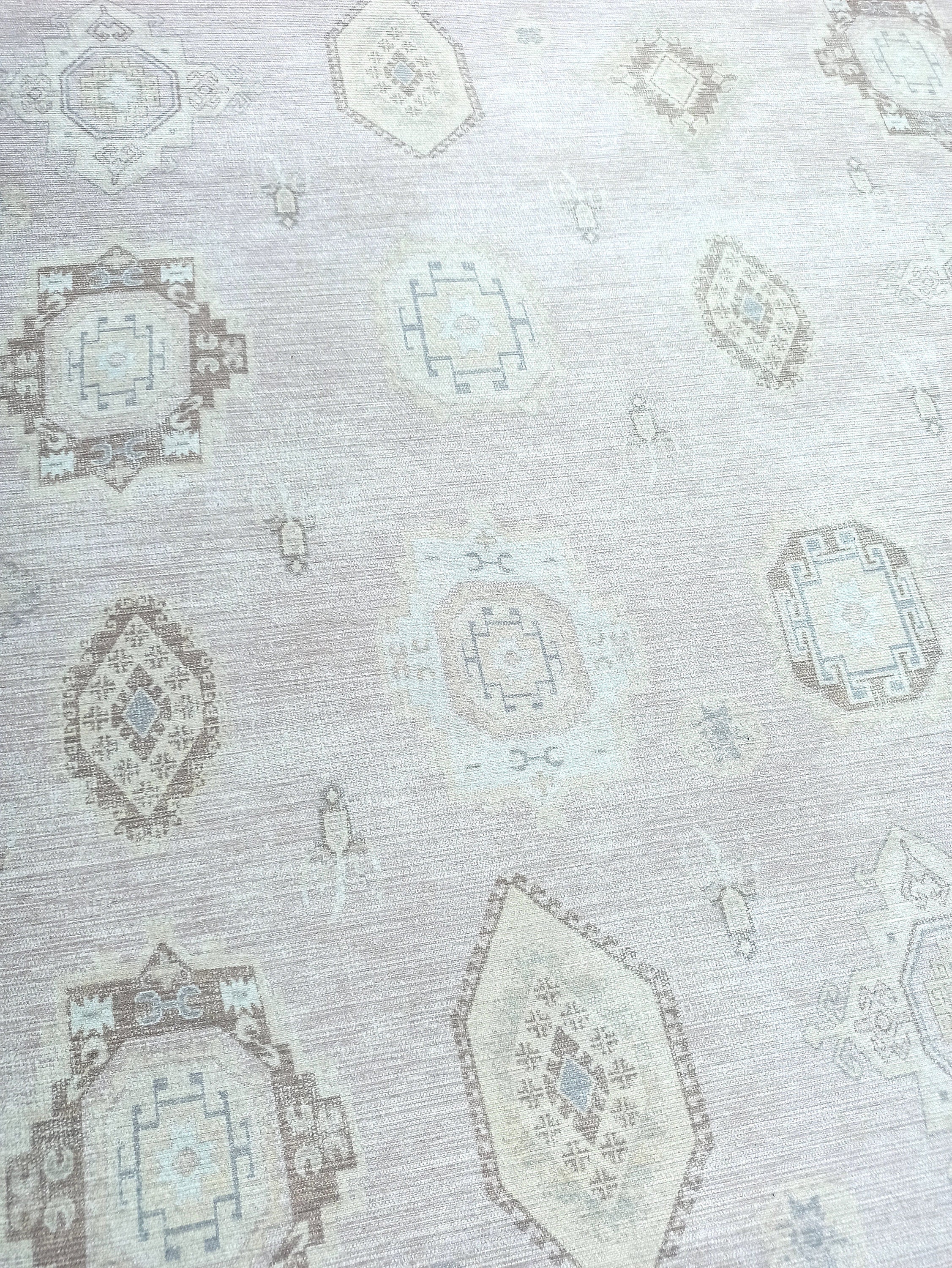 Amery Beige Pale Blush Brown Antique Oushak Rug-famerugs-2&#39;x3&#39; ft 60x90cm-fame