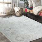 Amery Beige Pale Blush Brown Antique Oushak Rug-famerugs-2&#39;x3&#39; ft 60x90cm-fame