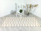 Ana Rug Turkish Neutral Striped Faded Beige Brown Rug-Rugs-Fame Rugs-2'x3' ft 60x90 cm-fame