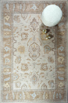 Anais Boho Brown Ivory Modern Oushak Rug-famerugs-2&#39;x3&#39; ft 60x90cm-fame