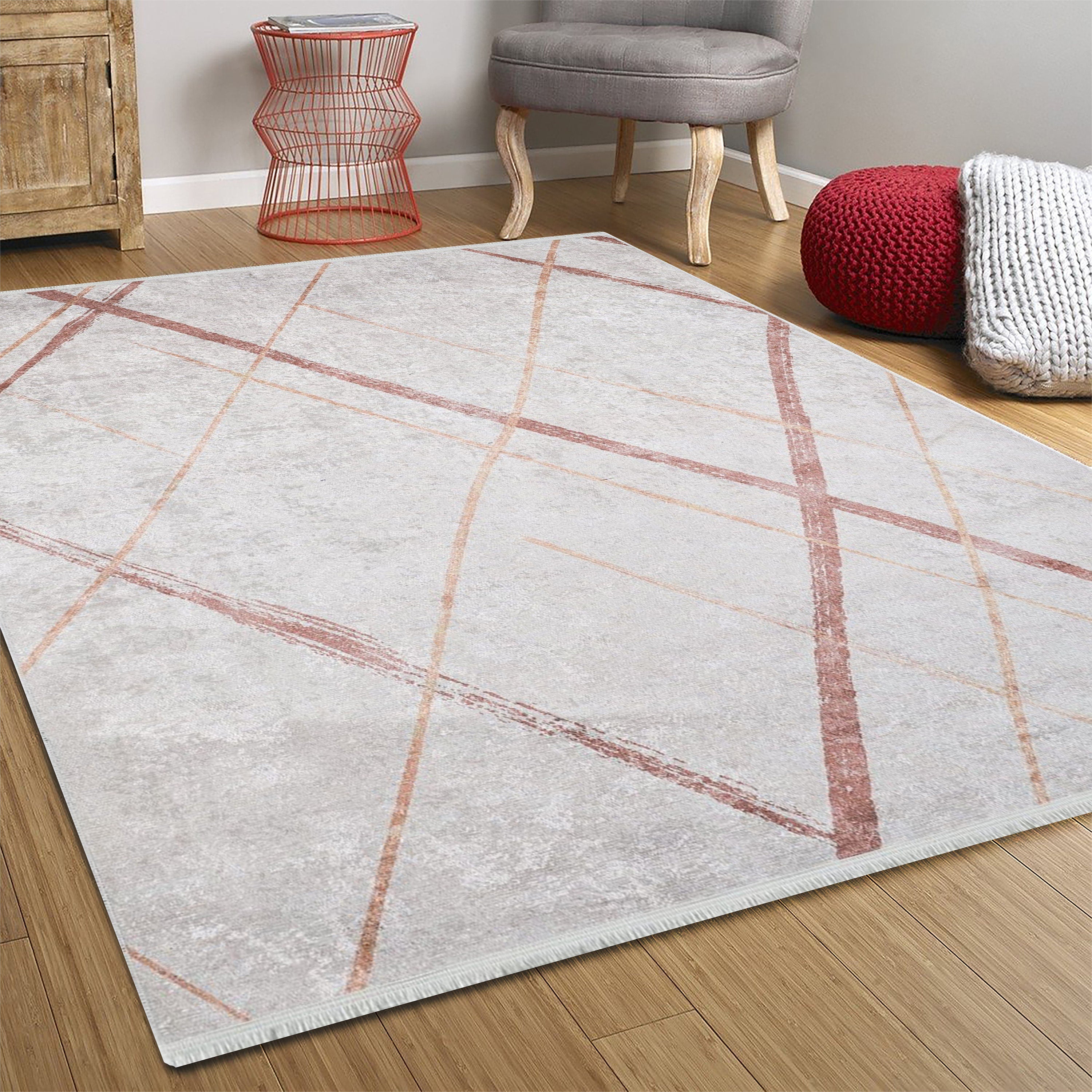 Anwar Moroccan Kilim White Rug-Fame Rugs-2'x3'ft 60x90cm-fame