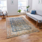 Anya Rug Turkish Neutral Beige Blue Oushak Rug-Rugs-Fame Rugs-2'x3' ft 60x90 cm-fame