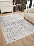 Arda Turkish Kilim Orange & Silver Rug-Fame Rugs-2'x3'ft 60x90cm-White-fame