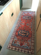 Ari Rug Antique Oriental Turkish Red & Blue Rug-Rugs-Fame Rugs-2'x3' ft 60x90 cm-fame