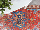 Ari Rug Antique Oriental Turkish Red & Blue Rug-Rugs-Fame Rugs-2'x3' ft 60x90 cm-fame