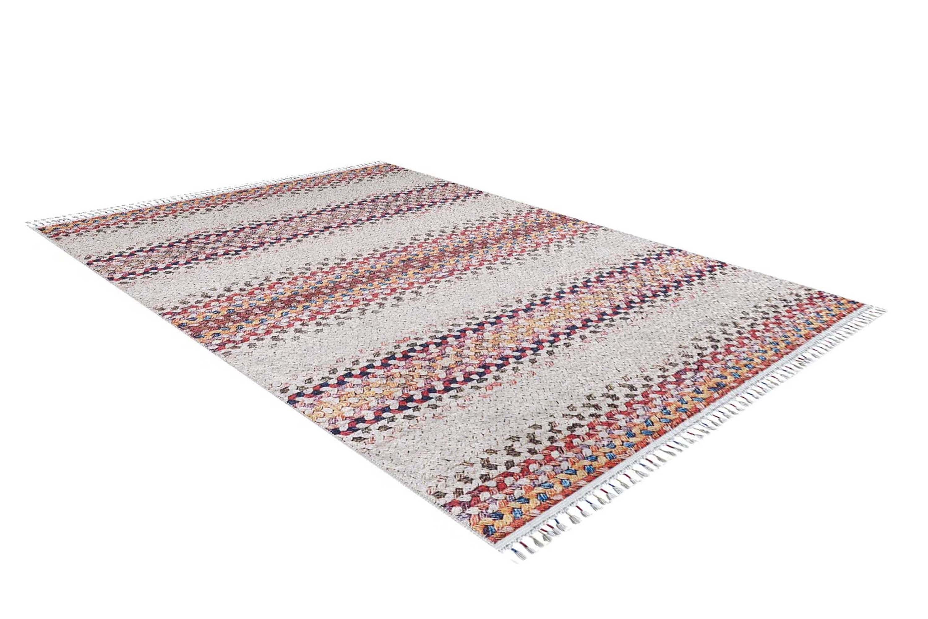 Ariana Neutral White Flatweave Colorful Rug-Fame Rugs-2'x3'ft 60x90cm-fame