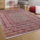 Arsa Turkish Oushak Red Beige Rug-Fame Rugs-2'x3'ft 60x90cm-fame