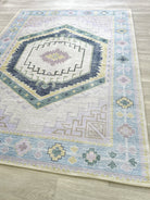 Averill Lavender, Pink & Blue Modern Oushak Rug-Area Rugs-famerugs-2'x3' ft 60x90cm-fame