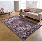 Avla Burgundy Red Floral Heriz Persian Rug-Area Rugs-famerugs-2'x3' ft 60x90 cm-fame