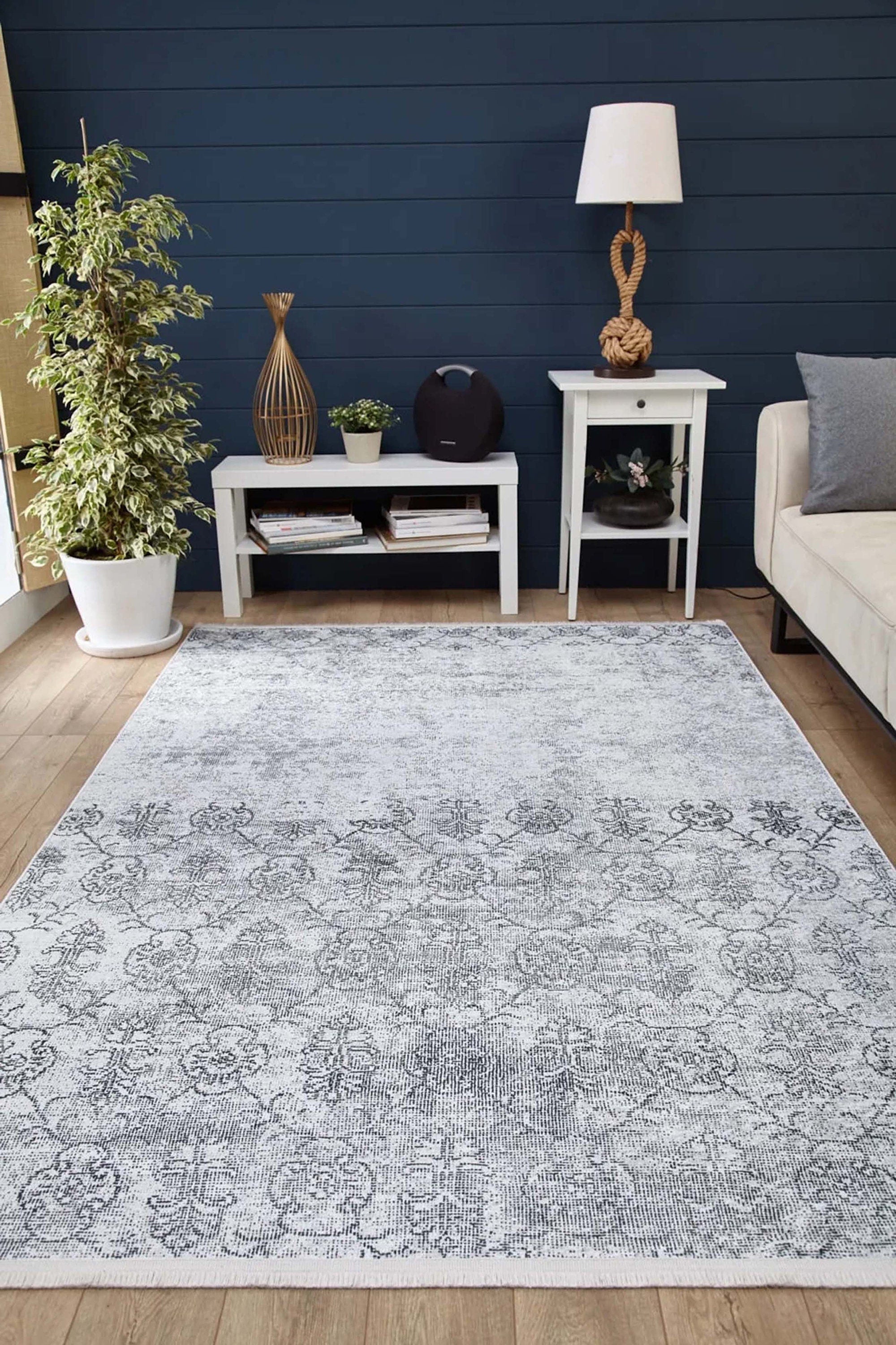 Ayla Turkish Faded Gray Rug-Fame Rugs-2'x3'ft 60x90cm-fame