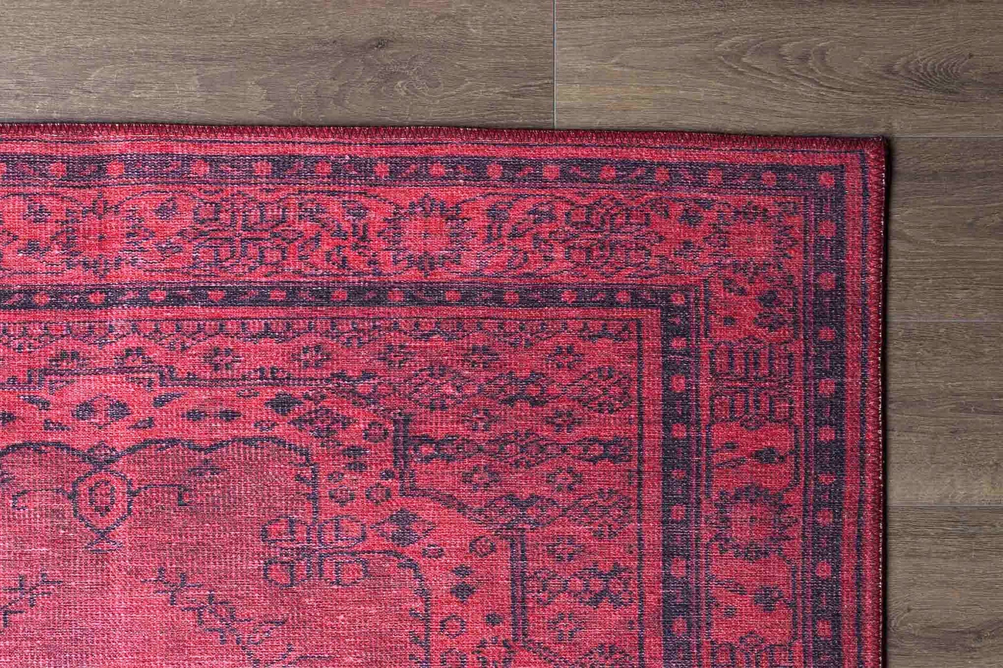 Azra Turkish Vintage Red and Blue Rug-Rugs-Fame Rugs-2'x3' ft 60x90 cm-fame