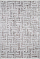 Beypa Pearl Brown Rug Black & White Geometric Area Rugs-Fame Rugs-2'x3'ft 60x90cm-Black-fame