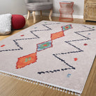 Borda Moroccan White Kilim Rug-Fame Rugs-2'x3'ft 60x90cm-fame