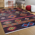 Bouni Dark Brown Turkish Kilim Rug-Fame Rugs-2'x3'ft 60x90cm-fame