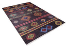 Bouni Dark Brown Turkish Kilim Rug-Fame Rugs-2'x3'ft 60x90cm-fame