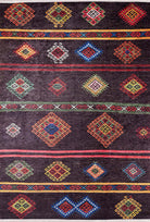 Bouni Dark Brown Turkish Kilim Rug-Fame Rugs-2'x3'ft 60x90cm-fame