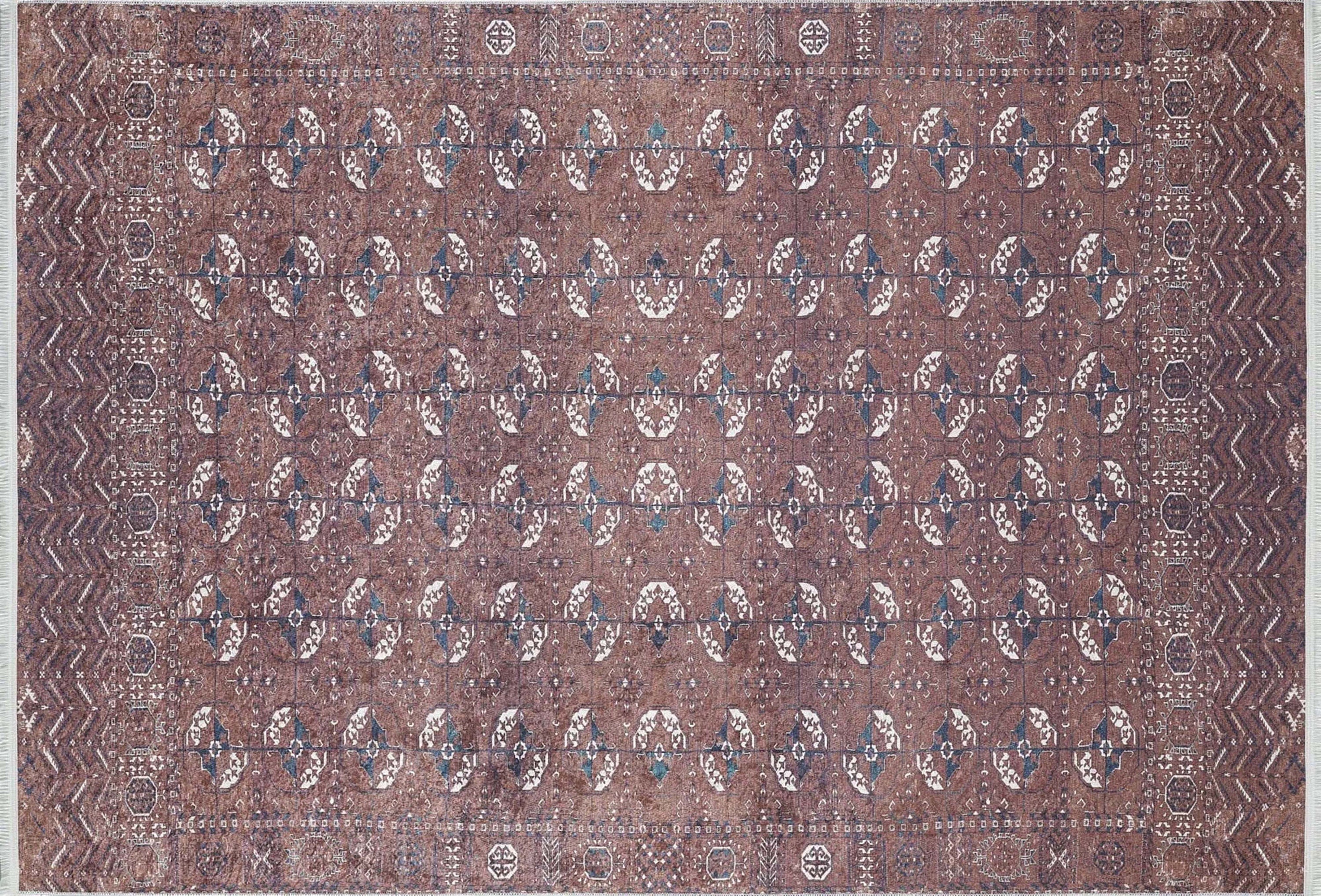 Bura Brown Bokhara Afghan Rug-Fame Rugs-2'x3'ft 60x90cm-fame