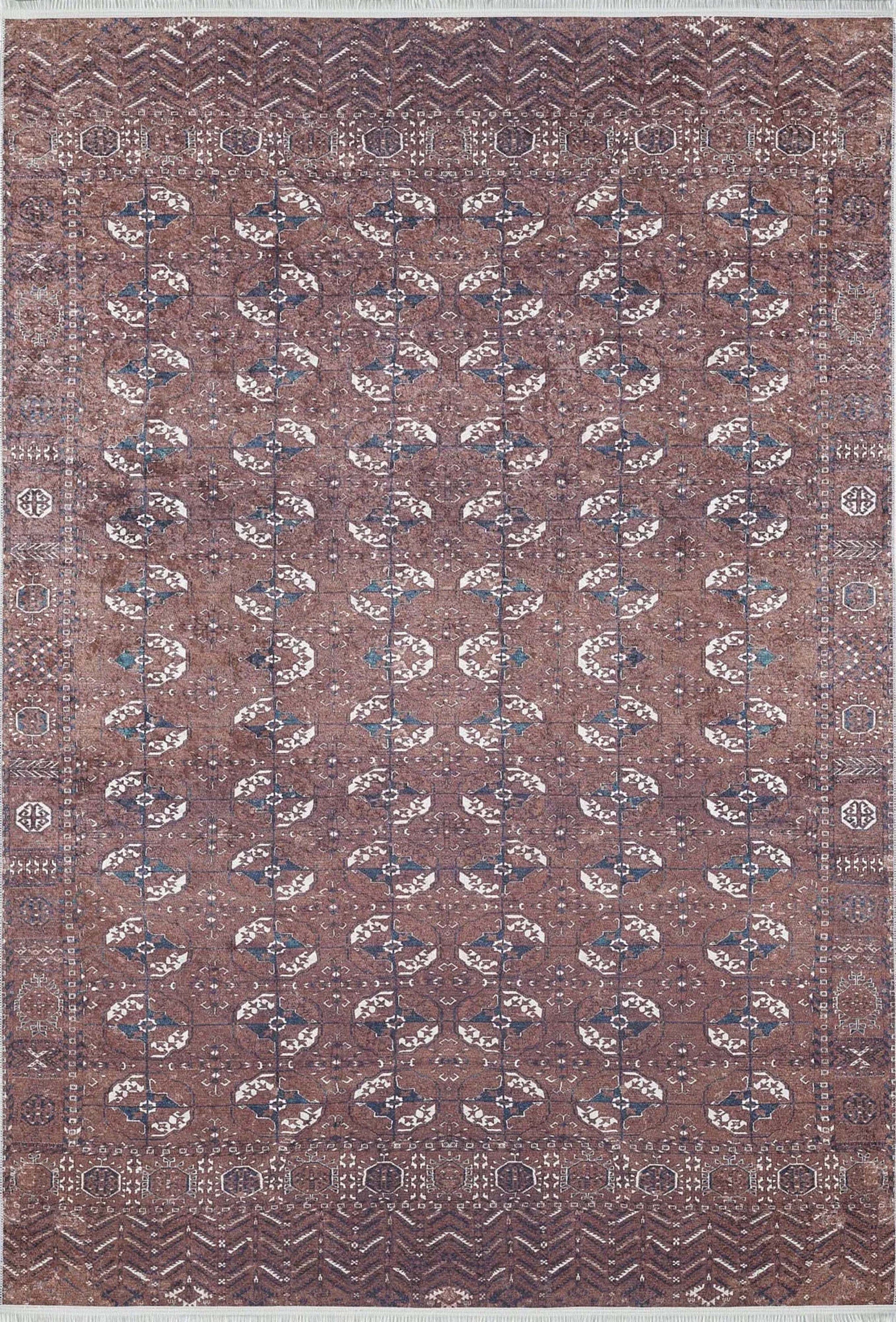 Bura Brown Bokhara Afghan Rug-Fame Rugs-2'x3'ft 60x90cm-fame