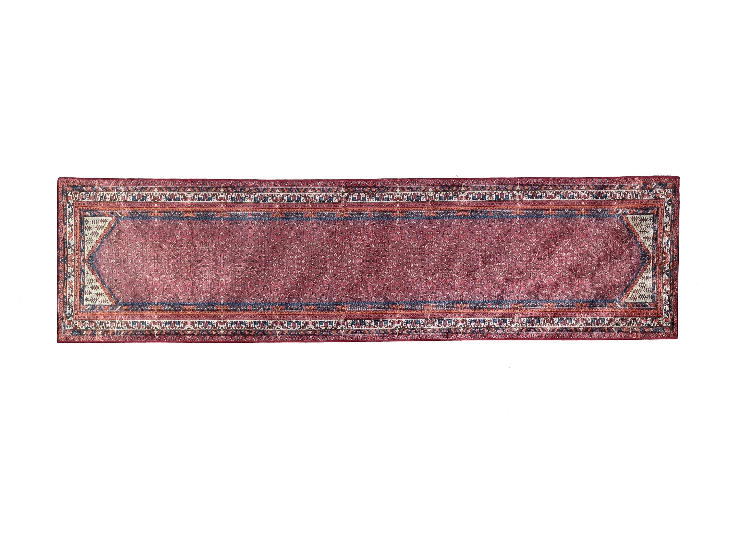 Cheka Turkish Red Beige Runner-Rugs-Fame Rugs-2'x3'ft 60x90cm-fame