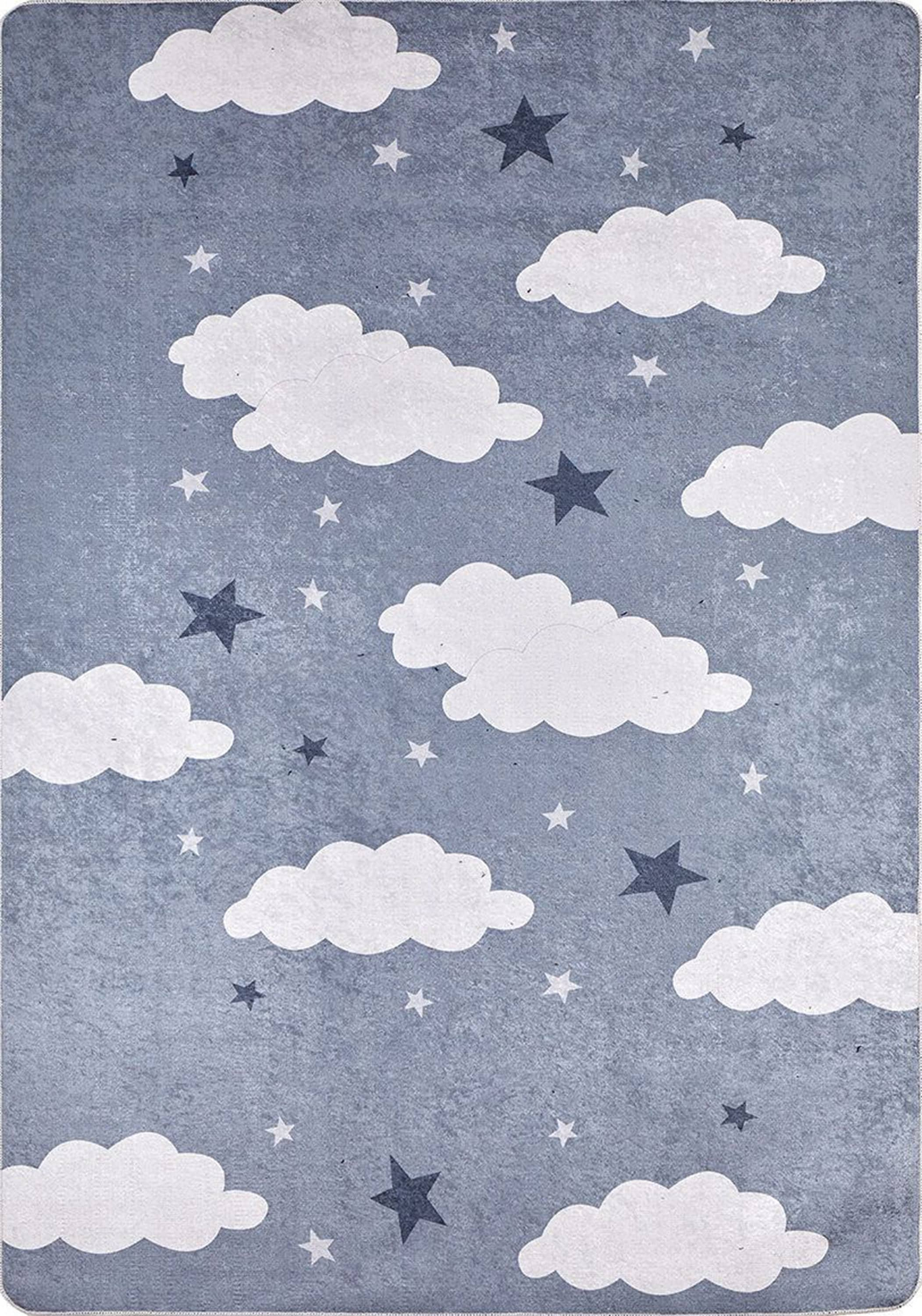 Cloudy Rug Gray Kids Rug-Fame Rugs-2'x3'ft 60x90cm-Gray 1-fame