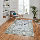 Corinne Pastel Blue Cream Modern Oushak Rug-Oushak Rug-famerugs-2'x3' ft 60x90cm-fame