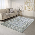 Corinne Pastel Blue Cream Modern Oushak Rug-Oushak Rug-famerugs-2'x3' ft 60x90cm-fame