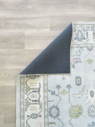 Corinne Pastel Blue Cream Modern Oushak Rug-Oushak Rug-famerugs-2'x3' ft 60x90cm-fame