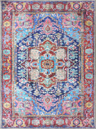 Dala RugVintage Pink Navy Blue Rug-Rugs-Fame Rugs-2'x3' ft 60x90 cm-fame