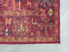 Damla Rug Turkish Ethnic Red Kilim Rug-Fame Rugs-2'x3'ft 60x90cm-without fringe-fame