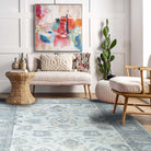 Delphine Gray, Beige & Ivory Modern Oushak Rug-famerugs-2&#39;x3&#39; ft 60x90cm-fame